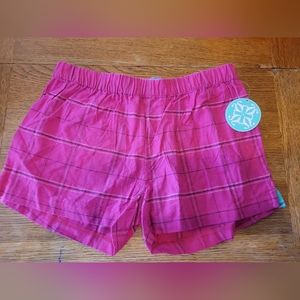 Rustic cuff Pajama Shorts pink women Size small